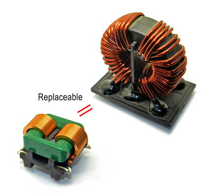 เสถียรภาพทางความร้อนที่ดีเยี่ยมโหมดทั่วไป Choke Flat Wire ตัวเหนี่ยวนำกระแสไฟสูง
